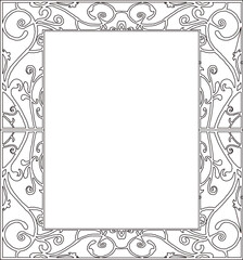 Vector sketch illustration of traditional ethnic vintage floral background pattern silhouette design