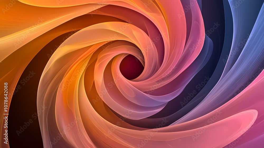 Aufkleber the image is an abstract photograph of colorful, swirling, fabric-like shapes that create a sense of