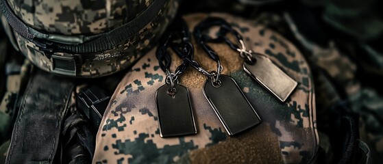 Military Dog Tags Showcase Essential Identification Gear for Soldiers