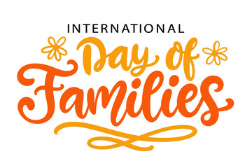 International Day of Families Banner Typography