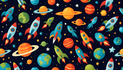 A fun background with rockets