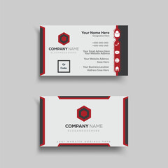 Modern and  creative Red And Black business card template vector design and visiting card.