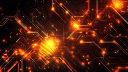 Fototapeta premium Abstract glowing lines forming complex geometric patterns in a high-tech digital design.