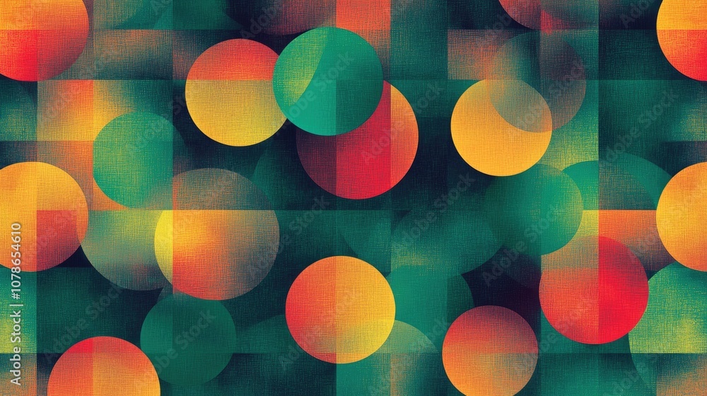 Aufkleber dynamic geometric patterns with neon gradients