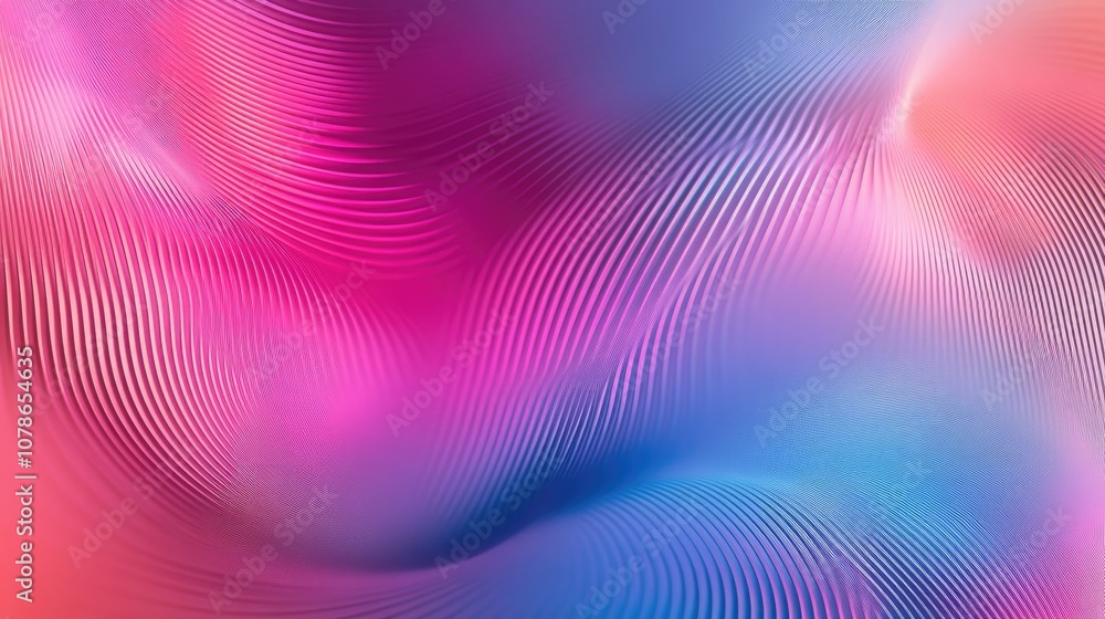 Poster dynamic neon gradient background with geometric waves