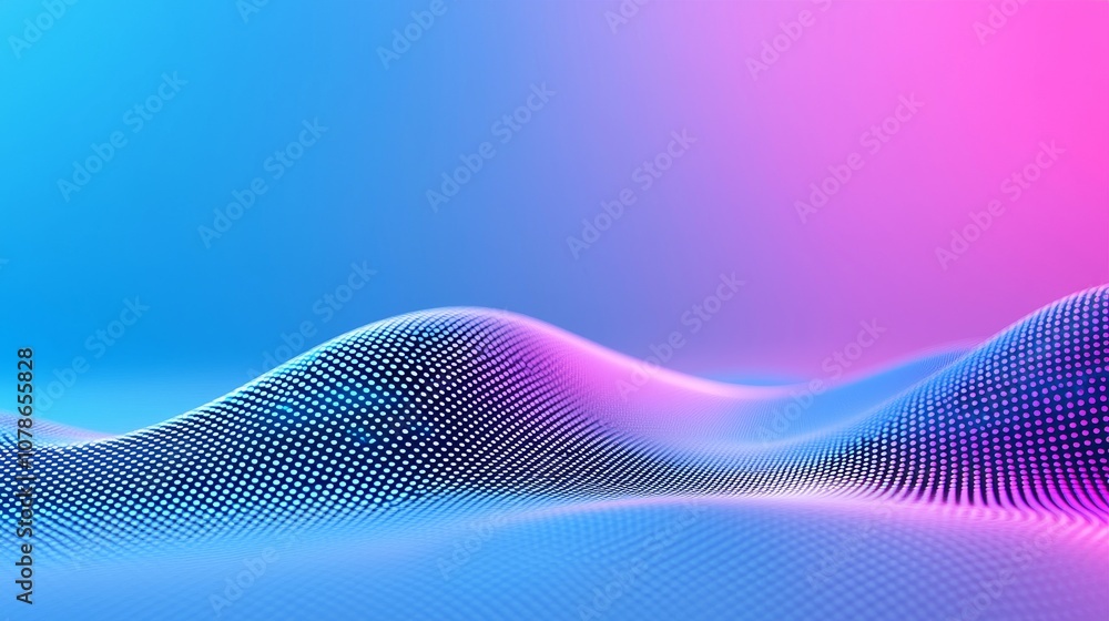 Poster technology for business or science presentations that uses quantum processing and deep learning. mod
