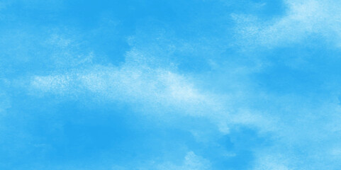 Grunge tint light blue watercolor abstract background, Aquarelle paint paper textured, blue sky with clouds, Sky Nature Landscape Background, sky background with white fluffy clouds.	