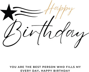 Obraz premium Happy Birthday text wish