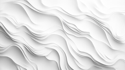 Fototapeta premium Abstract white and gray background with a 3D wavy design.