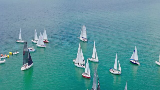 Sailboats sailing on Lake Paranoa - Brasilia