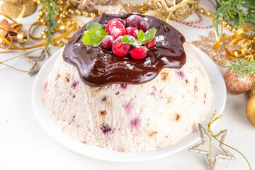 Frozen Christmas cheesecake pudding