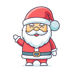 Santa Claus vector art,  flat illustration Santa Claus icon