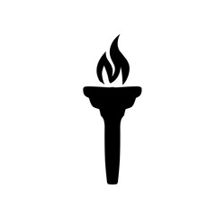 fire torch silhouette icon