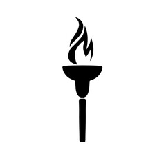 fire torch silhouette icon