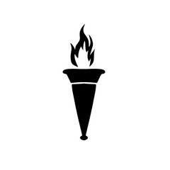 fire torch silhouette icon