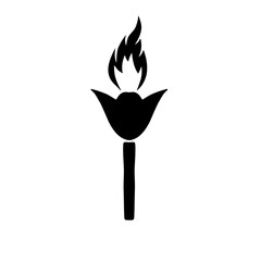 fire torch silhouette icon