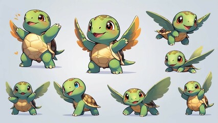 Naklejka premium set of cartoon birds