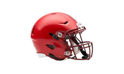 Fototapeta premium a red Football Helmet isolated on transparent background