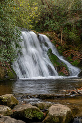 Obraz premium yellow creek falls, robbinsville, north carolina