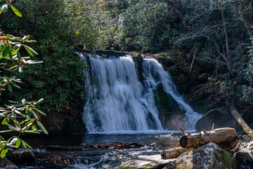 Fototapeta premium yellow creek falls, robbinsville, north carolina