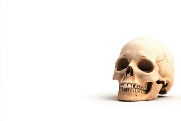 Obraz premium Human skull, detailed anatomy, white isolate background