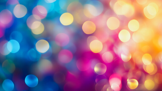 Blurred colourful background Xmas or New Year simple bokeh.