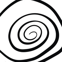 Fototapeta premium Swirl hypnotic black and white spiral. Monochrome abstract background. Vector flat geometric illustration.Template design for banner, website, template, leaflet, brochure, poster