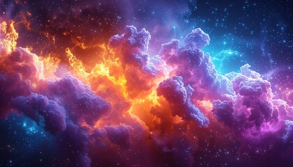 Colorful space galaxy cloud nebula. 