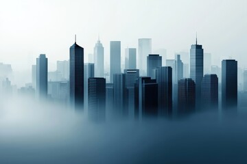 Naklejka premium Safeguarding urban business landscapes with robust cyber insurance and risk management strategies