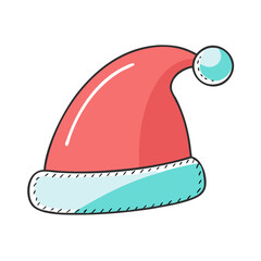  Santa's hat vector art,  flat illustration  Santa's hat icon