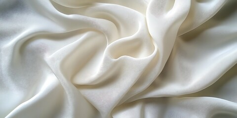 Obraz premium Abstract soft white fabric with folds