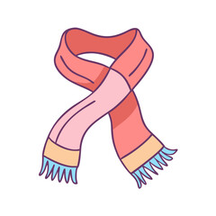 vector art,  flat illustration scarf icon