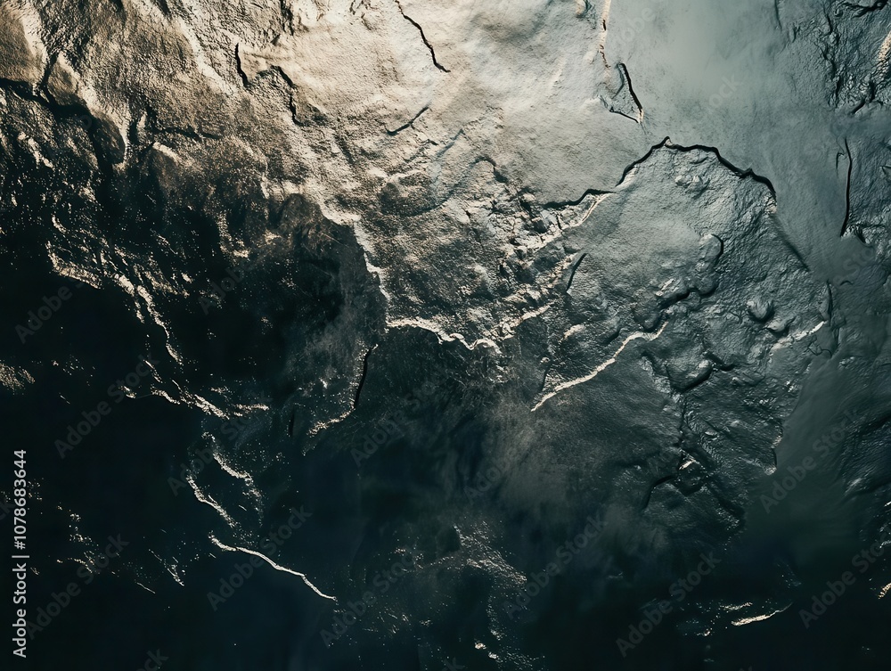 Poster grainy metallic surface with light reflection creating abstract background, artistic texture. muted 