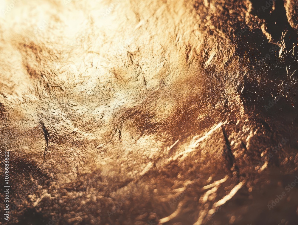 Aufkleber grainy metallic surface with light reflection creating abstract background, artistic texture. muted 