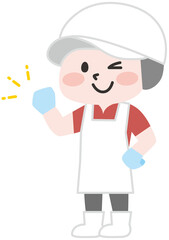 厨房で働くスタッフ 