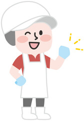 厨房で働くスタッフ 