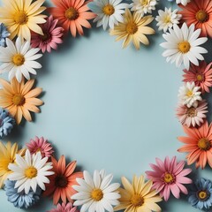 Obraz premium A Stunning Floral Background Perfect for Social Media Graphics and Posters Featuring Vibrant Colors and a Beautiful Flower Arrangement