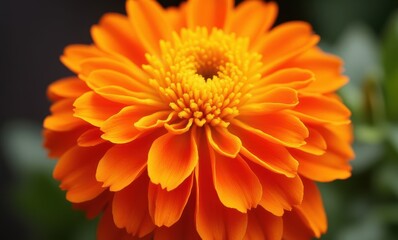 Vibrant orange flower in full bloom