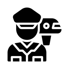 pilot glyph icon