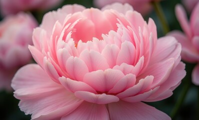 Close-up of a pink peony flower