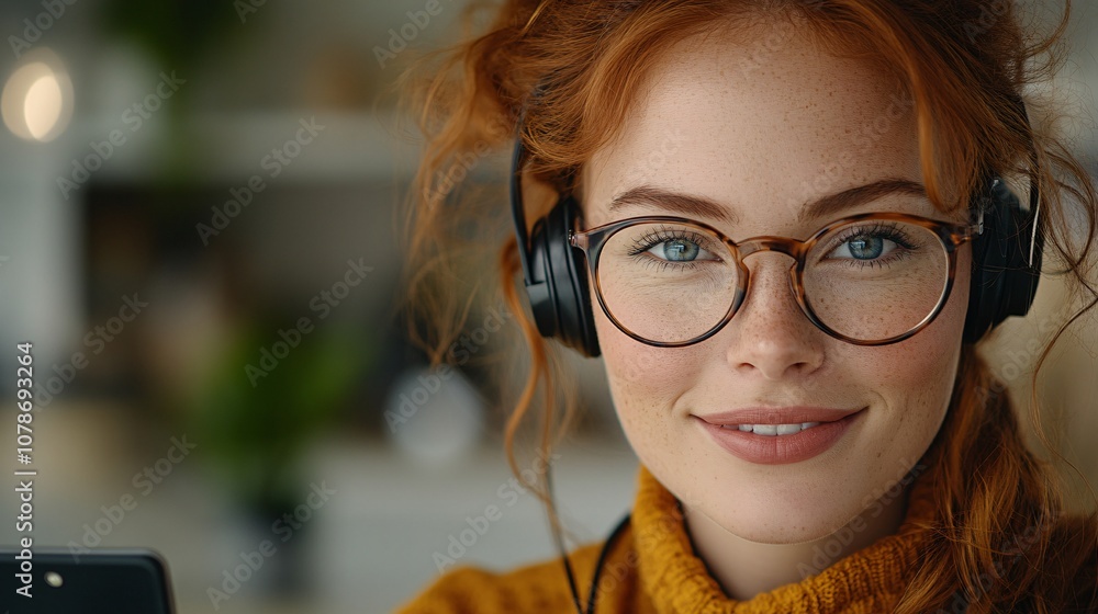 Fototapete Customer support agent chatting with a customer via mobile app, fast response on screen, illustrating quick and accessible digital support with side empty space for text Stockphoto style