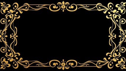 Elegant gold and black luxury VIP invitation card with intricate design elements and classy typography, classy, design, fancy