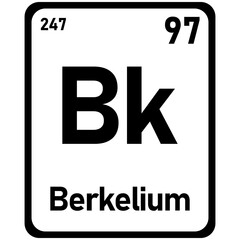 Obraz premium berkelium periodic element