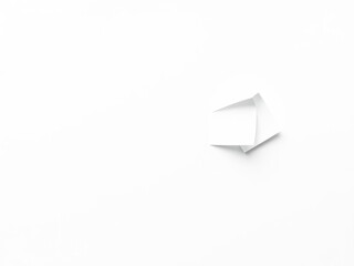 Arrows made of paper pointing in opposite directions on a white background, contrast, white background, concept