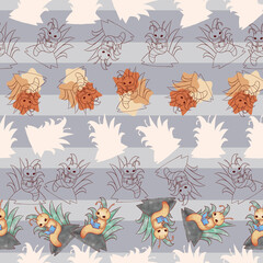 Cute Little Bookworm Inspired Repeat Pattern Design