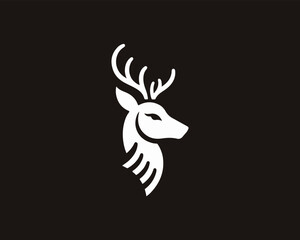 Deer head icon symbol vector illustration.