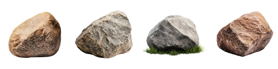 Assortment of Diverse Geological Rocks and Boulders in Natural Environment  Collection of various types of stones minerals and rock formations found in the outdoors