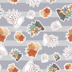 Cute Little Bookworm Inspired Repeat Pattern Design