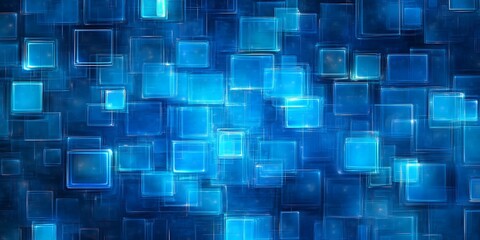 Abstract blue glowing grid pattern