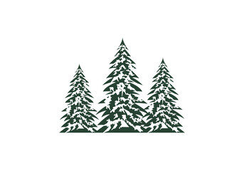 fir tree icon design template logo icon vector illustration